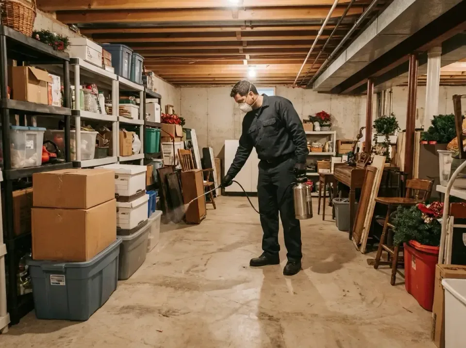 Pest Control Technician — Residential Basement